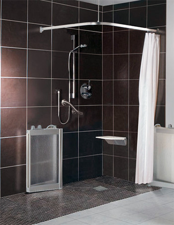 Open wf3 shower doors in luxe silver